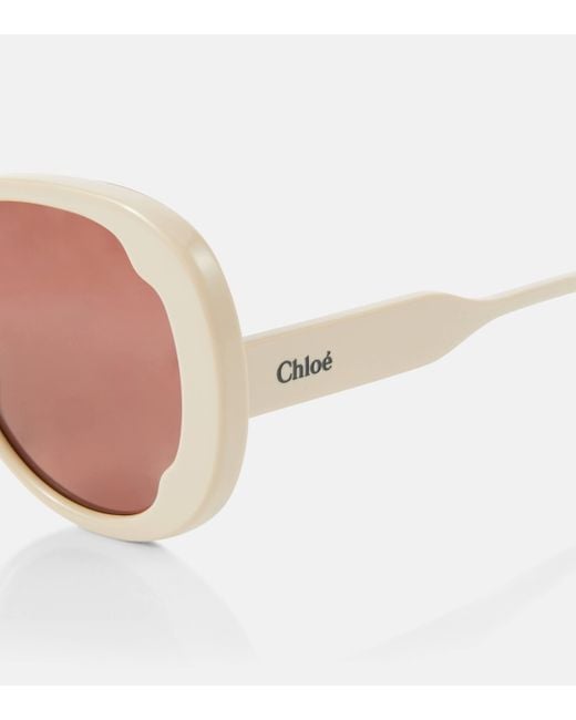 Chloé Pink Lilli Round Sunglasses