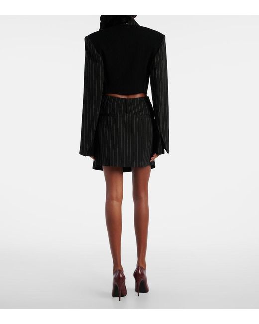 Sportmax Black Ragno Pinstripe Miniskirt
