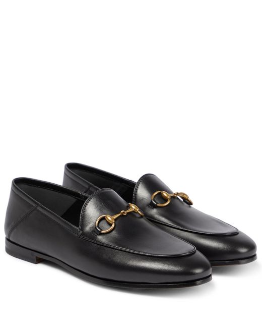 Gnide Kvæle suppe Gucci Horsebit Leather Loafers in Black | Lyst