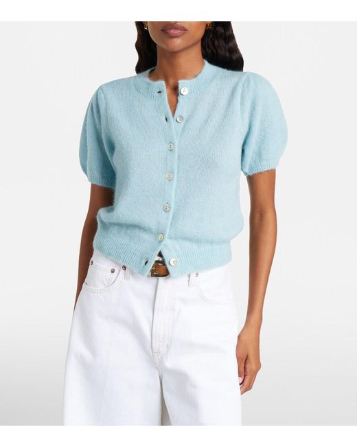 Doen Blue Anisa Alpaca And Wool-Blend Cardigan