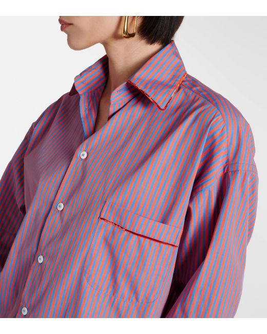 Etro Purple Striped Cotton Shirt