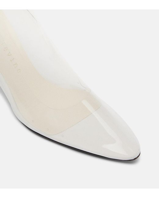Herbert Levine White Sheer Perfection Mesh Over-The-Knee Boots