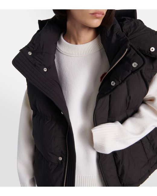 AMI Black Quilted Puffer Vest
