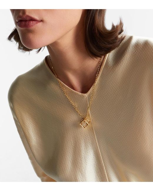 Sydney Evan Metallic 14Kt Charm Necklace With Diamonds
