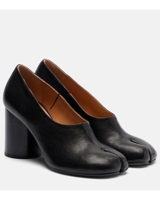 Maison Margiela Black Tabi 80 Leather Pumps