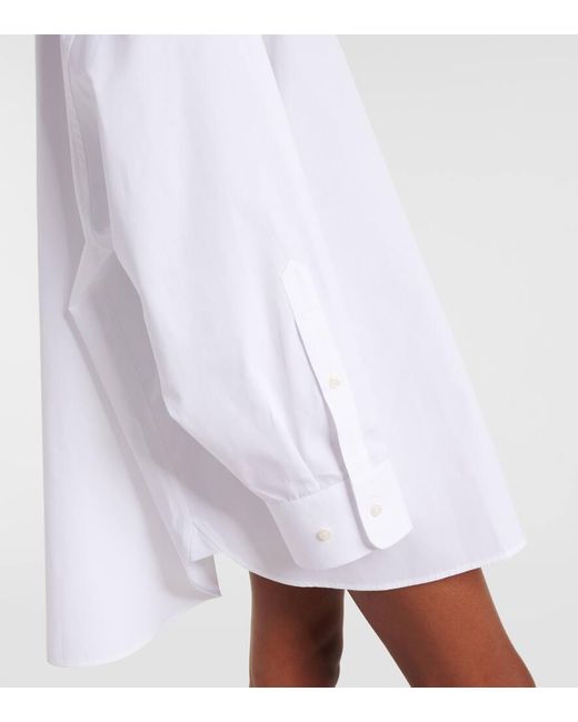 Wardrobe NYC White Oversized Cotton Poplin Shirt Dress