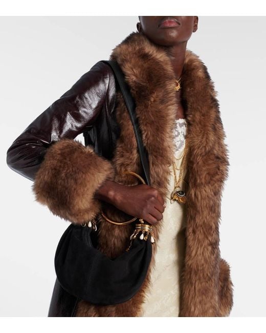 Chloé Black Bracelet Small Suede Shoulder Bag