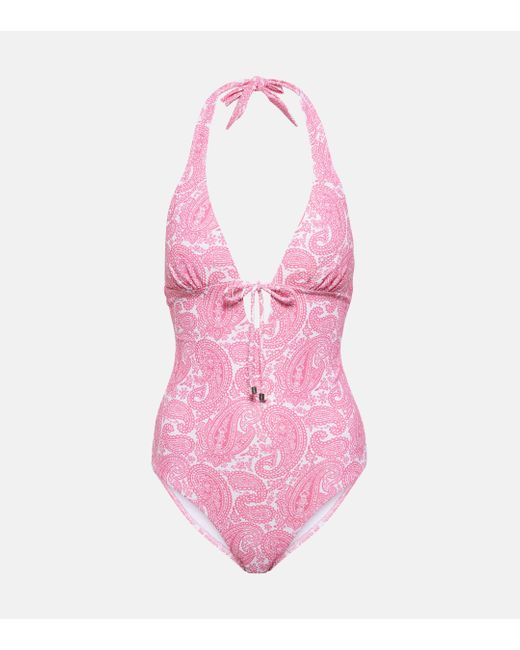 Maillot de bain Ischia imprime Heidi Klein en coloris Pink