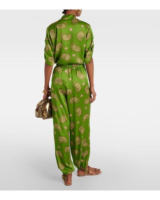 ALÉMAIS Green Hose Dice Aus Seide