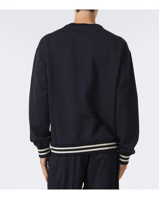 Dolce & Gabbana Black Logo Embroidered Sweatshirt for men