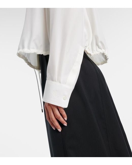 Loewe White Silk Top