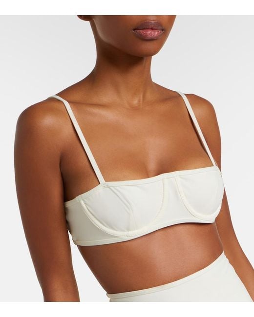 Totême White Balconette Bikini Top