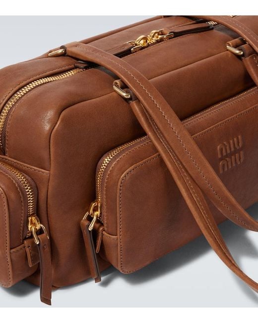 Miu Miu Tote Pocket Aus Leder in Brown für Herren