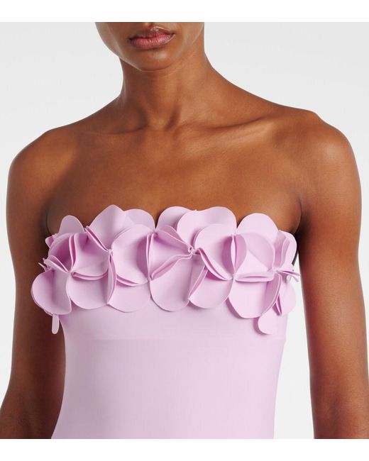 Karla Colletto Pink Floral Bandeau Swimsuit