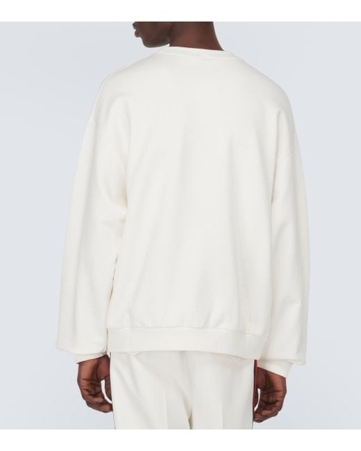 Sweat-shirt GG brode en coton Gucci pour homme en coloris White