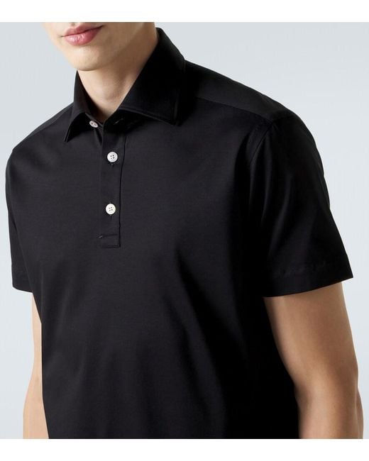 Polo De Algodon Kiton de hombre de color Black