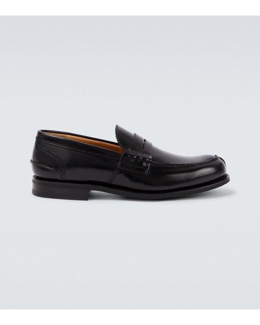 Church's Black Pembrey Leather Penny Loafers for men