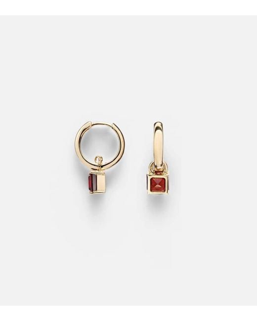 Boucles D'Oreilles En Or 10 Ct Et Grenats STONE AND STRAND en coloris Red