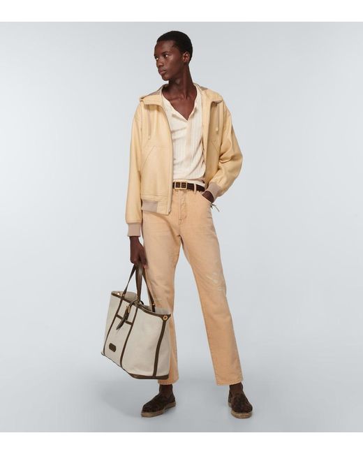 Tom Ford Natural Silk-blend Henley Sweater for men