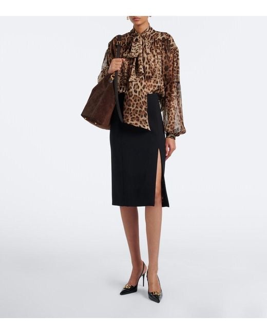 Dolce & Gabbana Brown Vittoria Large Suede Shoulder Bag
