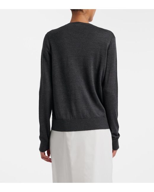 The Row Blue Ondre Cashmere And Silk Sweater