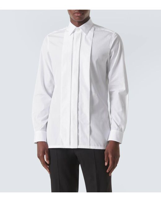 Camisa oxford de popelin de algodon Givenchy de hombre de color White