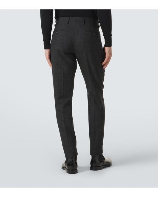 Lardini Black Prince Of Wales Check Suit for men