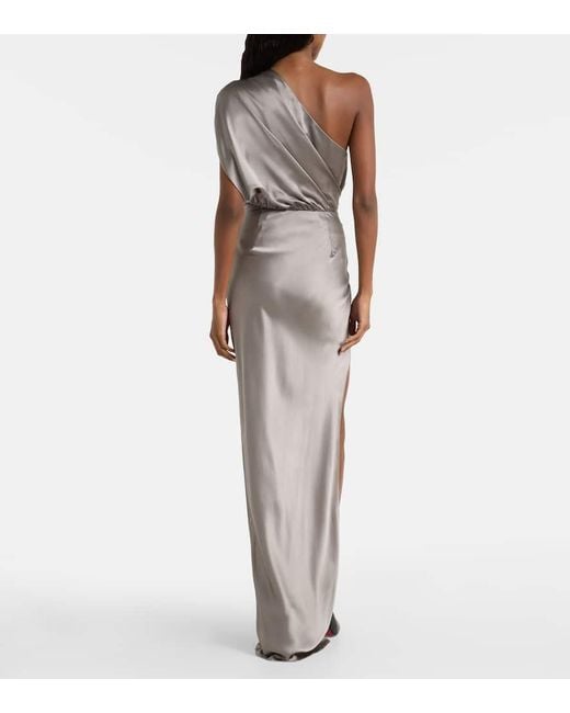 Robe Longue En Satin De Soie The Sei en coloris White
