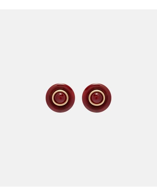 Jennifer Behr Red Embellished Earrings