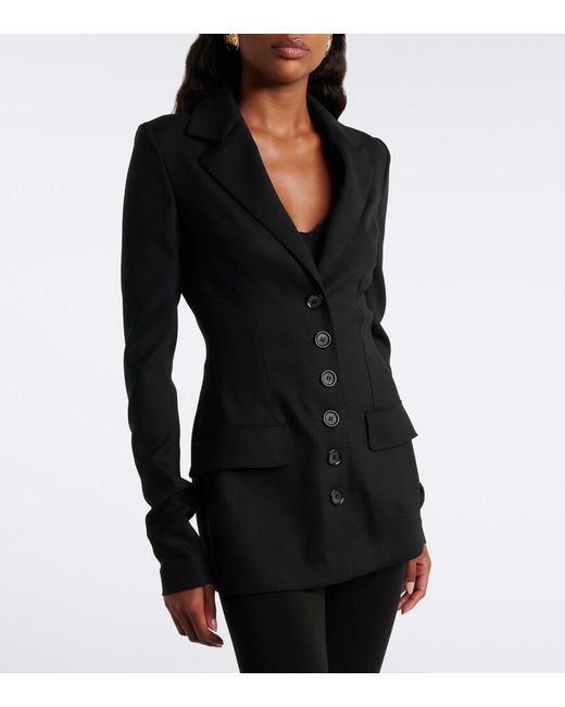 Dolce & Gabbana Black Wool-Blend Blazer