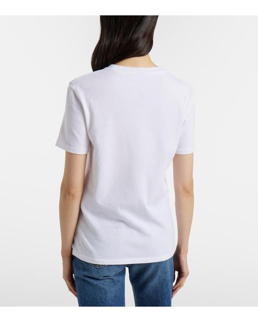 Chloé White Logo Cotton Jersey T-Shirt
