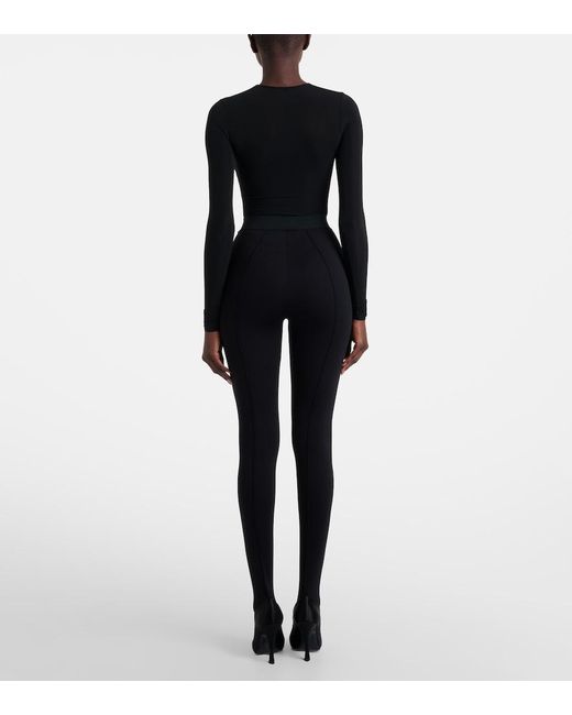 Wardrobe NYC Blue High-Rise Stirrup Leggings
