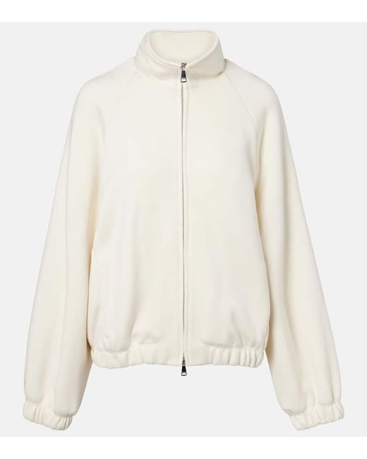 Max Mara White Frine Cotton And Wool-Blend Jacket