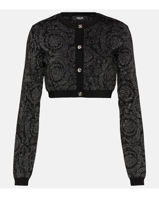 Versace Black Cropped Cardigan