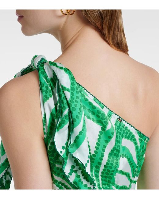 Poupette Green Bedrucktes One-Shoulder-Minikleid Celie