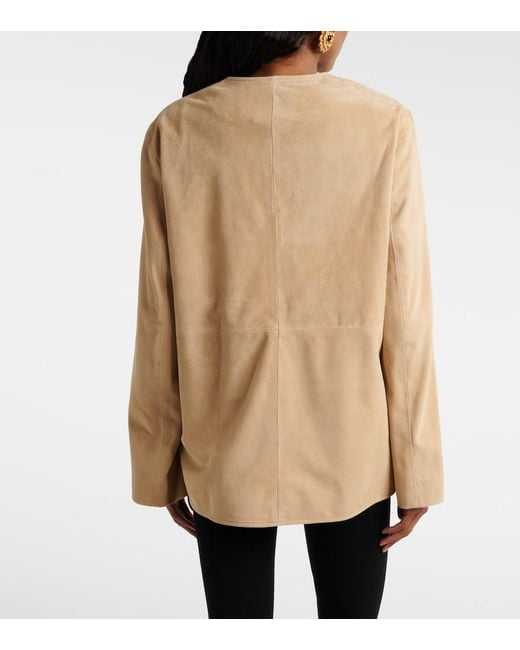 Nour Hammour Natural Suede Jacket