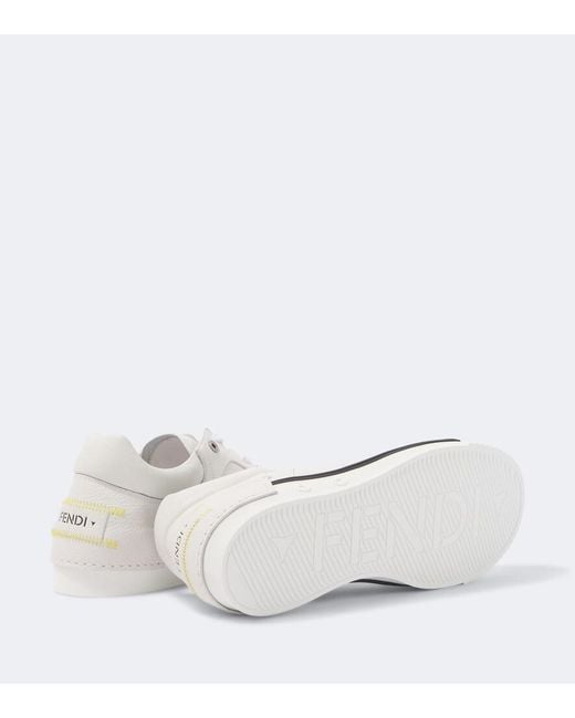 Fendi White Leather Sneakers for men