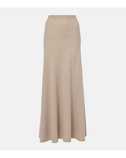 The Row Natural Jovan Cashmere Maxi Skirt