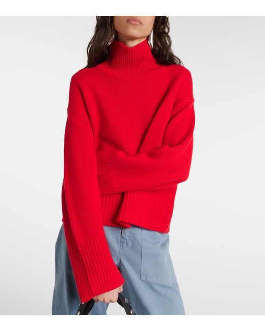 Pullover Fleur in cashmere di Lisa Yang in Red
