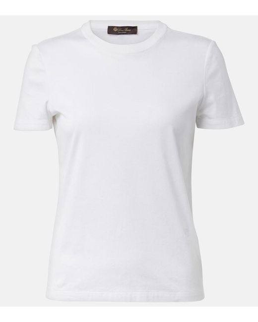 Loro Piana White My-T Cropped Cotton T-Shirt
