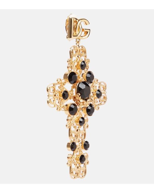 Dolce & Gabbana Metallic Ohrringe Dg Mit Kristallen