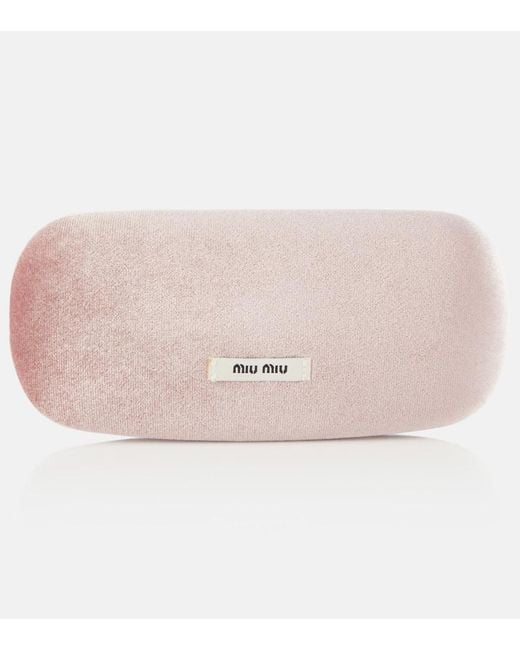 Miu Miu Pink Miu Regard Round Sunglasses