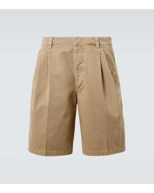 Prada Natural Cotton Bermuda Shorts for men