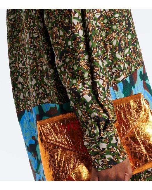 Dries Van Noten Green Printed Shirt