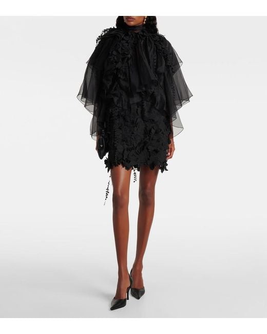 Robe Hypnotic A Fleurs Zimmermann en coloris Black