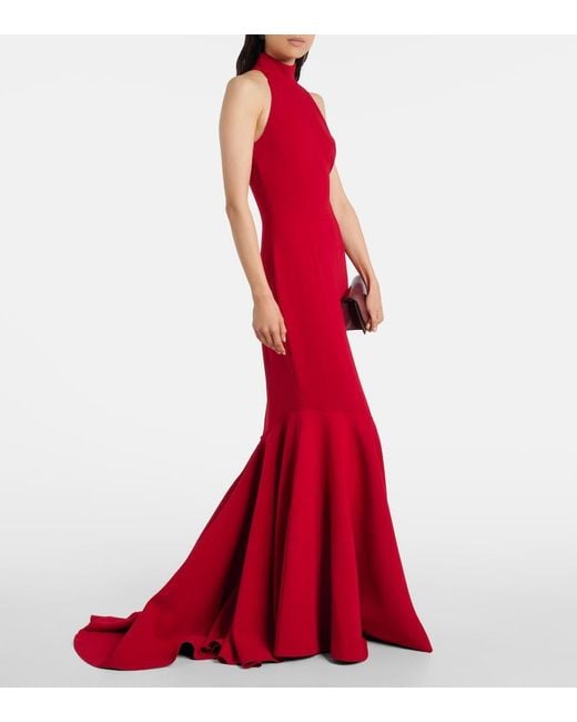 Solace London Red Kerra Halterneck Gown