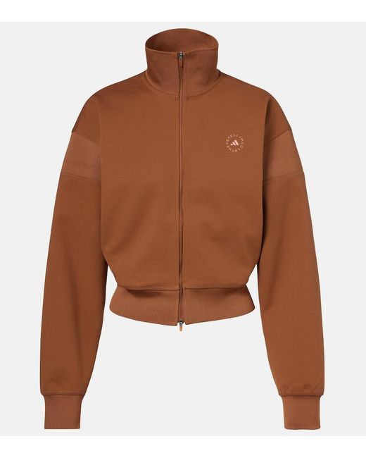 Adidas By Stella McCartney Brown Logo Knitted Sweatshirt