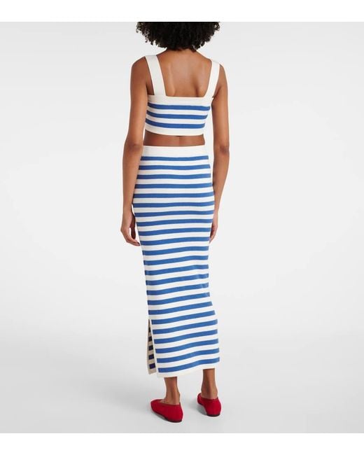 Falda Tubo Ari A Rayas Posse de color Blue