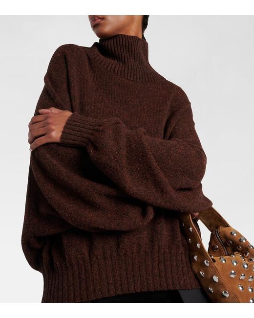 Khaite Brown Morris Cashmere-Blend Sweater