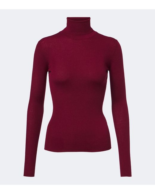 Dolce & Gabbana Red Cashmere Turtleneck Sweater